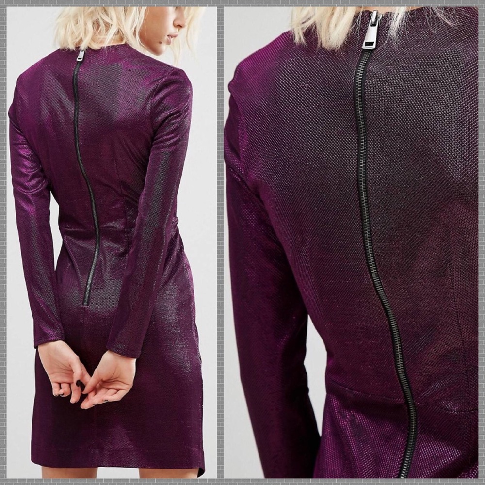 NWT River Island plunging neck long sleeve dress - Picture 2 of 3